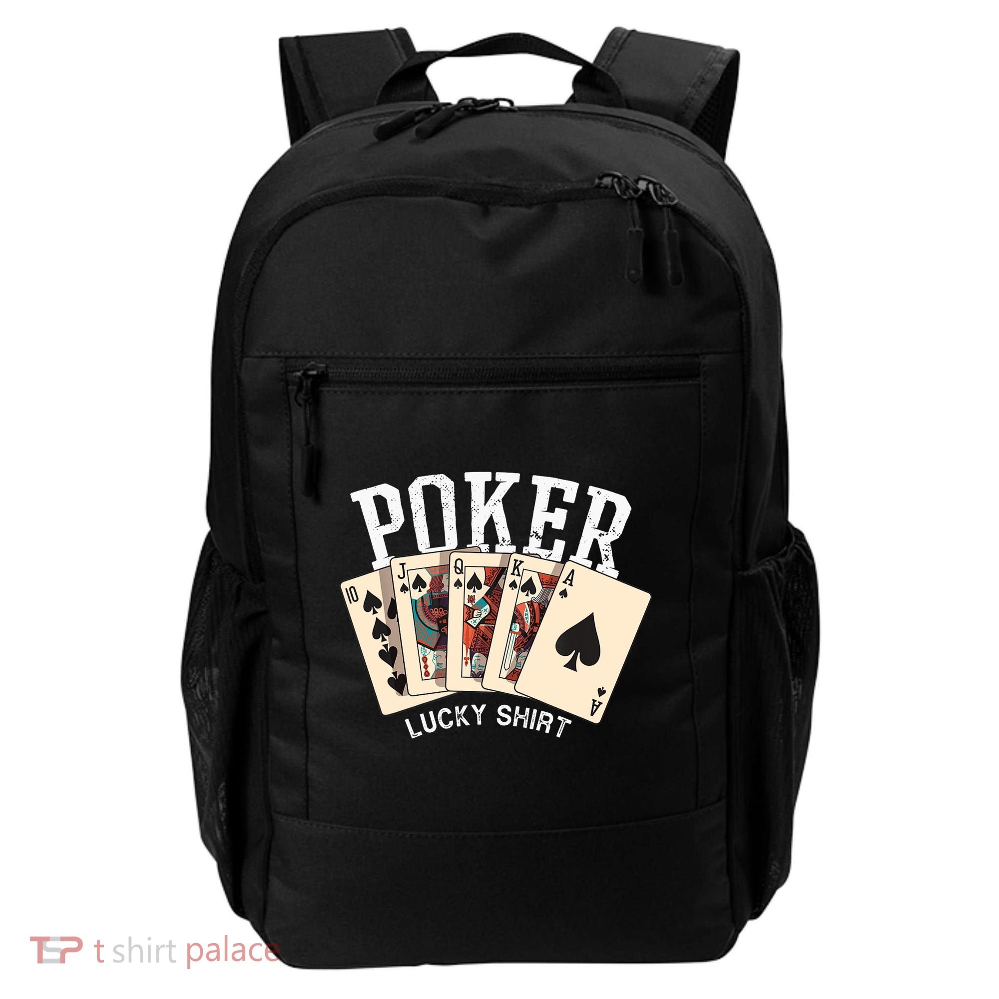 Poker Lucky Poker Player Gambling Funny Poker Backpack