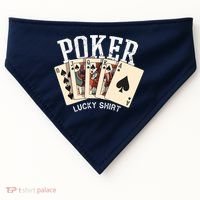 Poker Lucky Poker Player Gambling Funny Poker USA-Made Doggie Bandana thumb 0