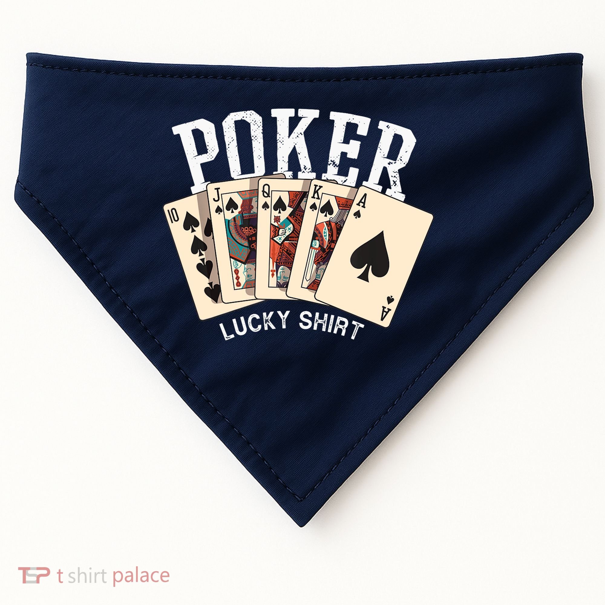 Poker Lucky Poker Player Gambling Funny Poker USA-Made Doggie Bandana