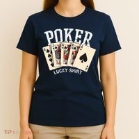 Poker Lucky Poker Player Gambling Funny Poker T-Shirt thumb 4