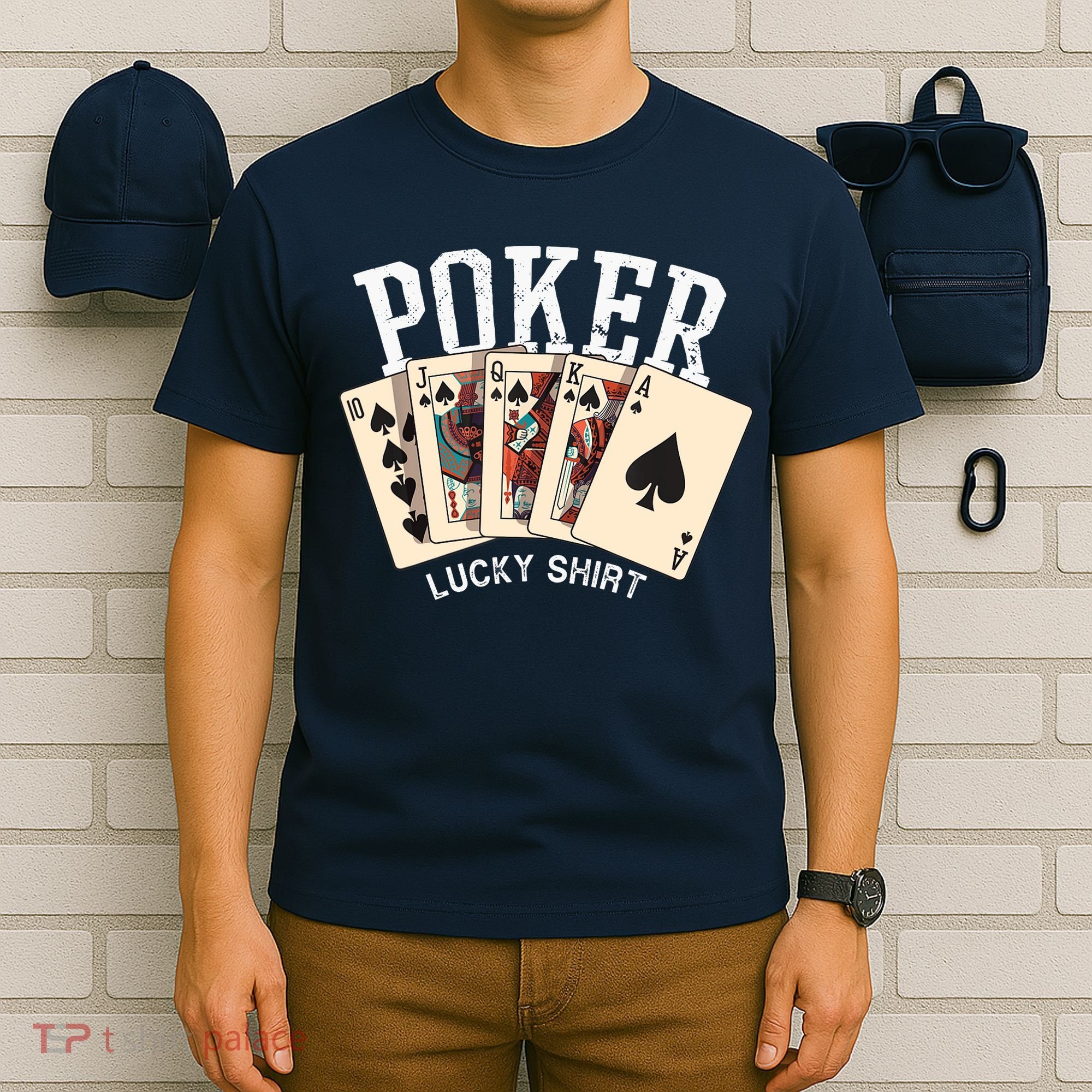 Poker Lucky Poker Player Gambling Funny Poker T-Shirt