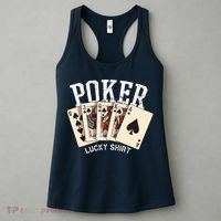 Poker Lucky Poker Player Gambling Funny Poker Women's Tank Top thumb 3