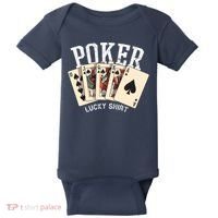 Poker Lucky Poker Player Gambling Funny Poker Baby Bodysuit thumb 0