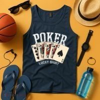 Poker Lucky Poker Player Gambling Funny Poker Tank Top thumb 4