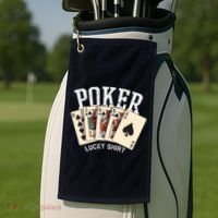 Poker Lucky Poker Player Gambling Funny Poker Golf Towel thumb 2
