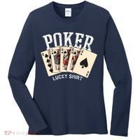 Poker Lucky Poker Player Gambling Funny Poker Women's Long Sleeve Shirt thumb 0