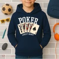 Poker Lucky Poker Player Gambling Funny Poker Kids Hoodie thumb 2