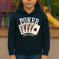Poker Lucky Poker Player Gambling Funny Poker Kids Hoodie thumb 3