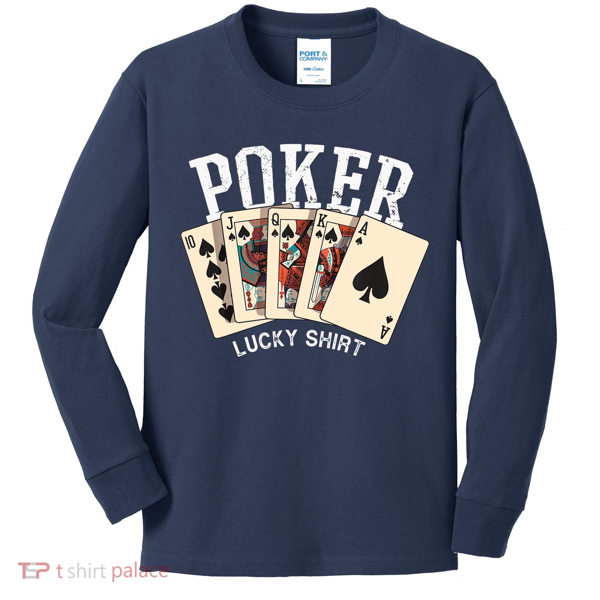 Poker Lucky Poker Player Gambling Funny Poker Kids Long Sleeve Shirt