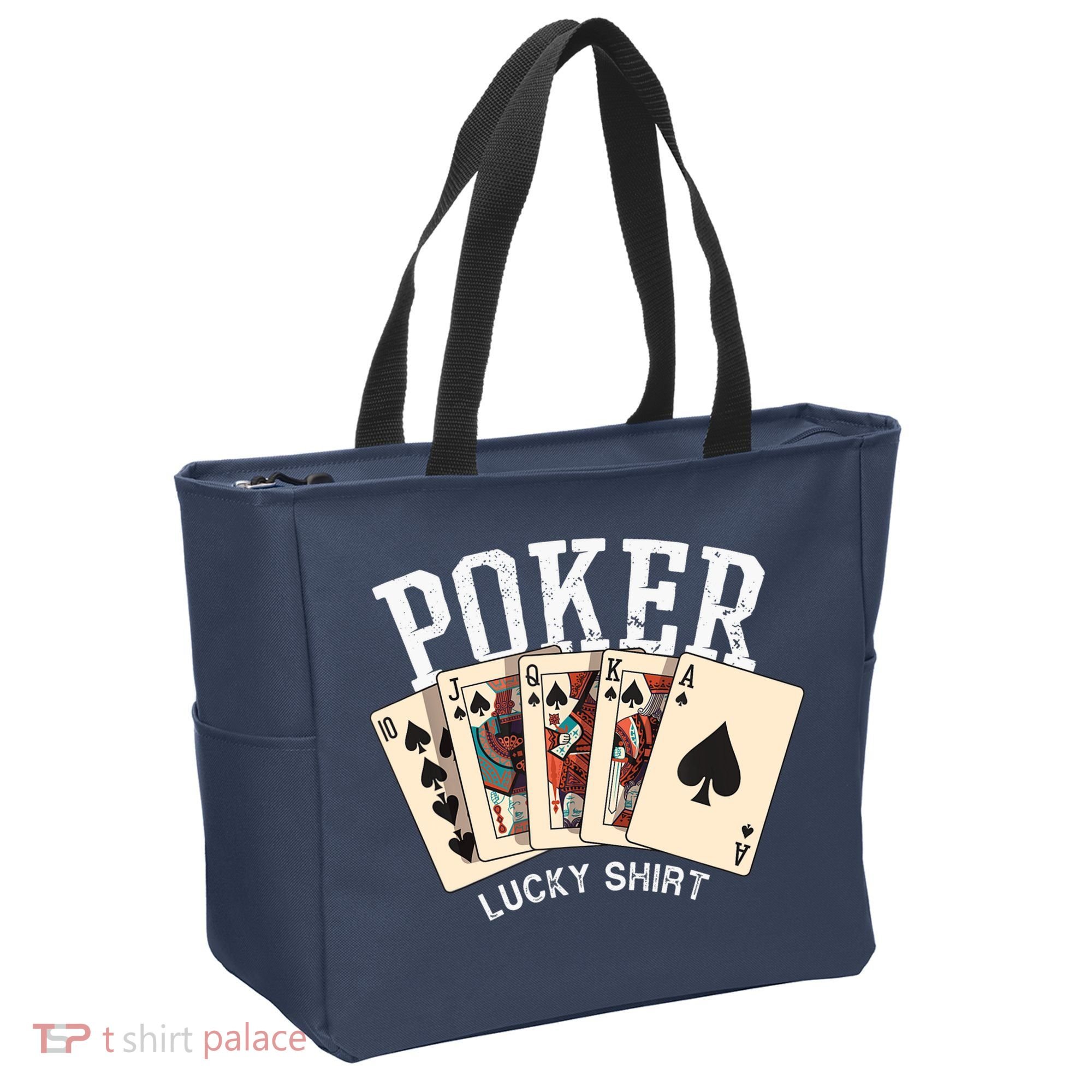 Poker Lucky Poker Player Gambling Funny Poker Tote Bag