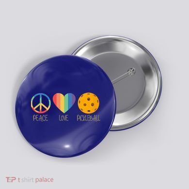 Peace Love Pickleball Gift Button