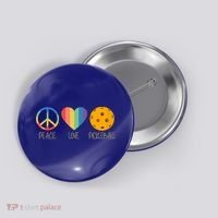 Peace Love Pickleball Gift Button thumb 0