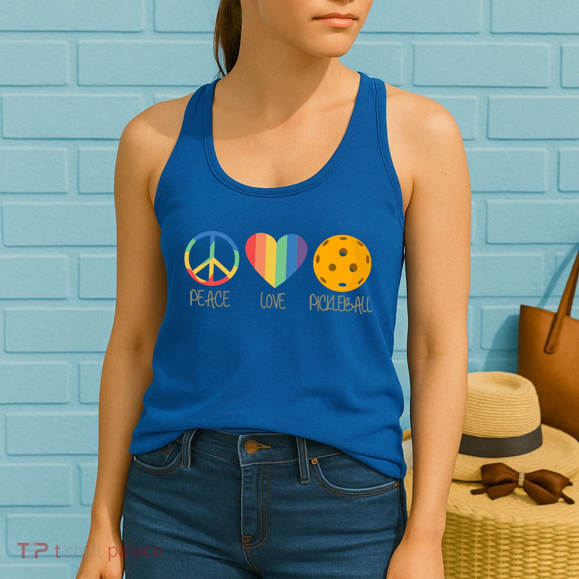 Peace Love Pickleball Gift Women's Tank Top