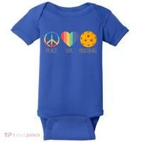 Peace Love Pickleball Gift Baby Bodysuit thumb 0