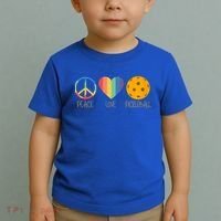 Peace Love Pickleball Gift Toddler T-Shirt thumb 2