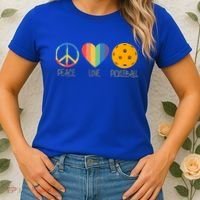 Peace Love Pickleball Gift Women's T-Shirt thumb 2