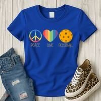 Peace Love Pickleball Gift Women's T-Shirt thumb 3
