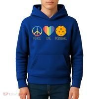 Peace Love Pickleball Gift Kids Hoodie thumb 4