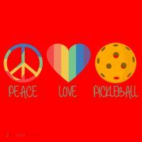 Peace Love Pickleball Gift Santa Hat thumb 1