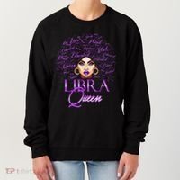 Purple Libra Queen Lady September Birthday Cute Gift Women's Sweatshirt thumb 0