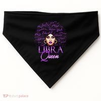 Purple Libra Queen Lady September Birthday Cute Gift USA-Made Doggie Bandana thumb 0