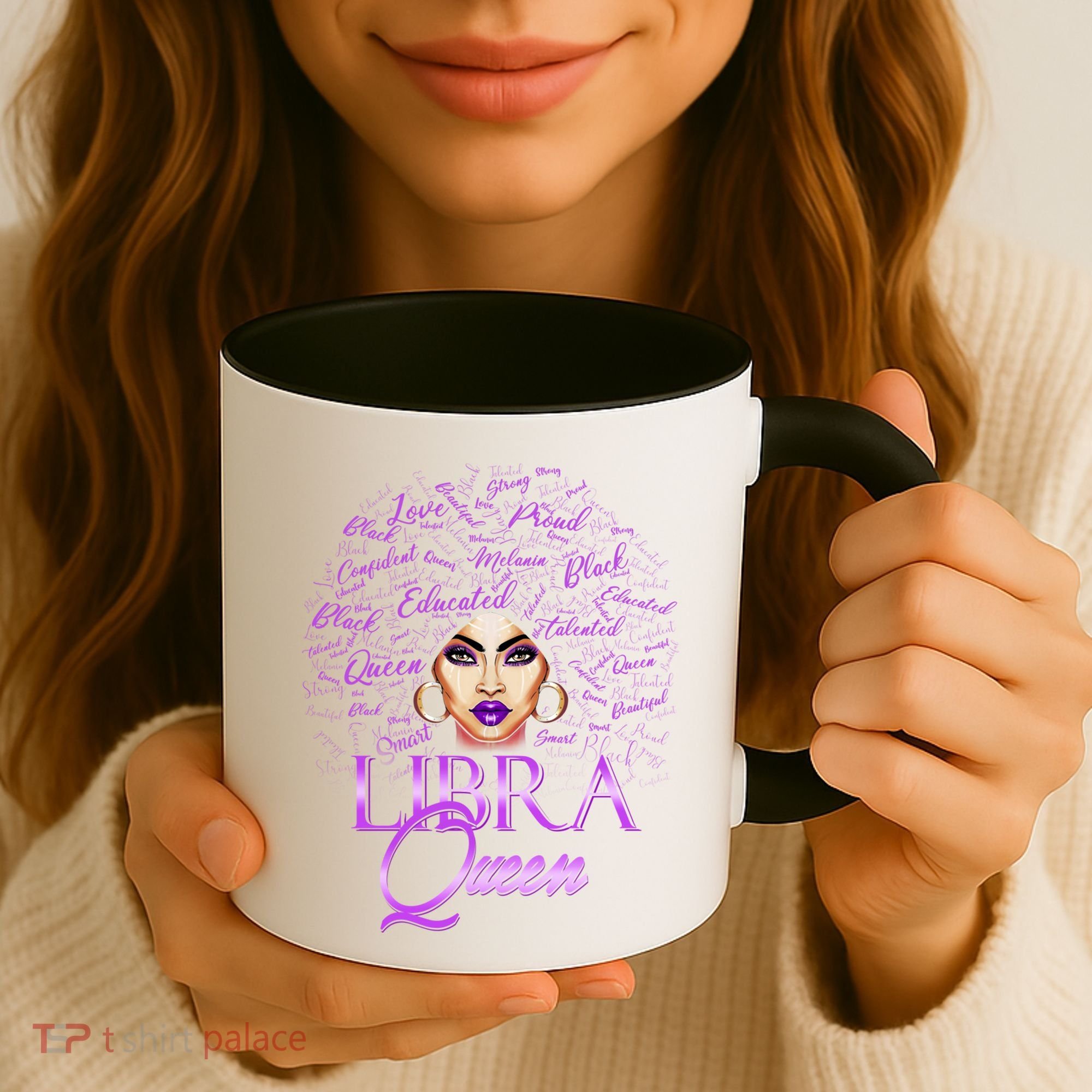 Purple Libra Queen Lady September Birthday Cute Gift Coffee Mug