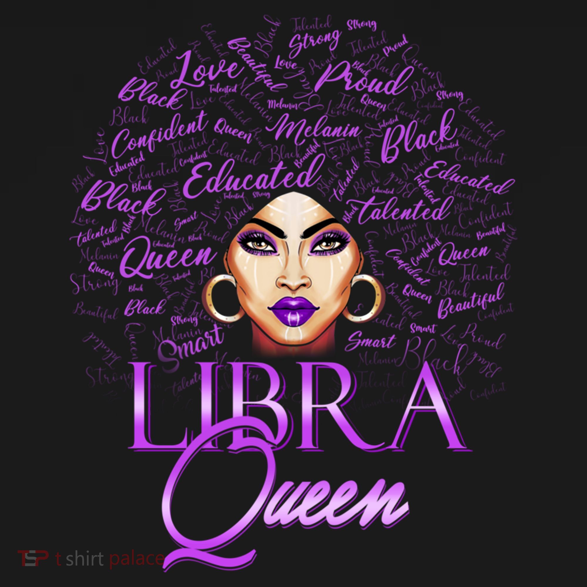 Purple Libra Queen Lady September Birthday Cute Gift Women's Hoodie