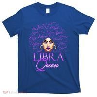 Purple Libra Queen Lady September Birthday Cute Gift T-Shirt thumb 0