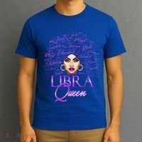 Purple Libra Queen Lady September Birthday Cute Gift T-Shirt thumb 3