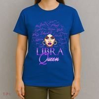 Purple Libra Queen Lady September Birthday Cute Gift T-Shirt thumb 4