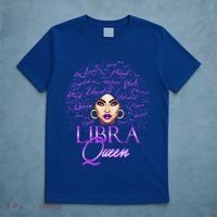 Purple Libra Queen Lady September Birthday Cute Gift T-Shirt thumb 5