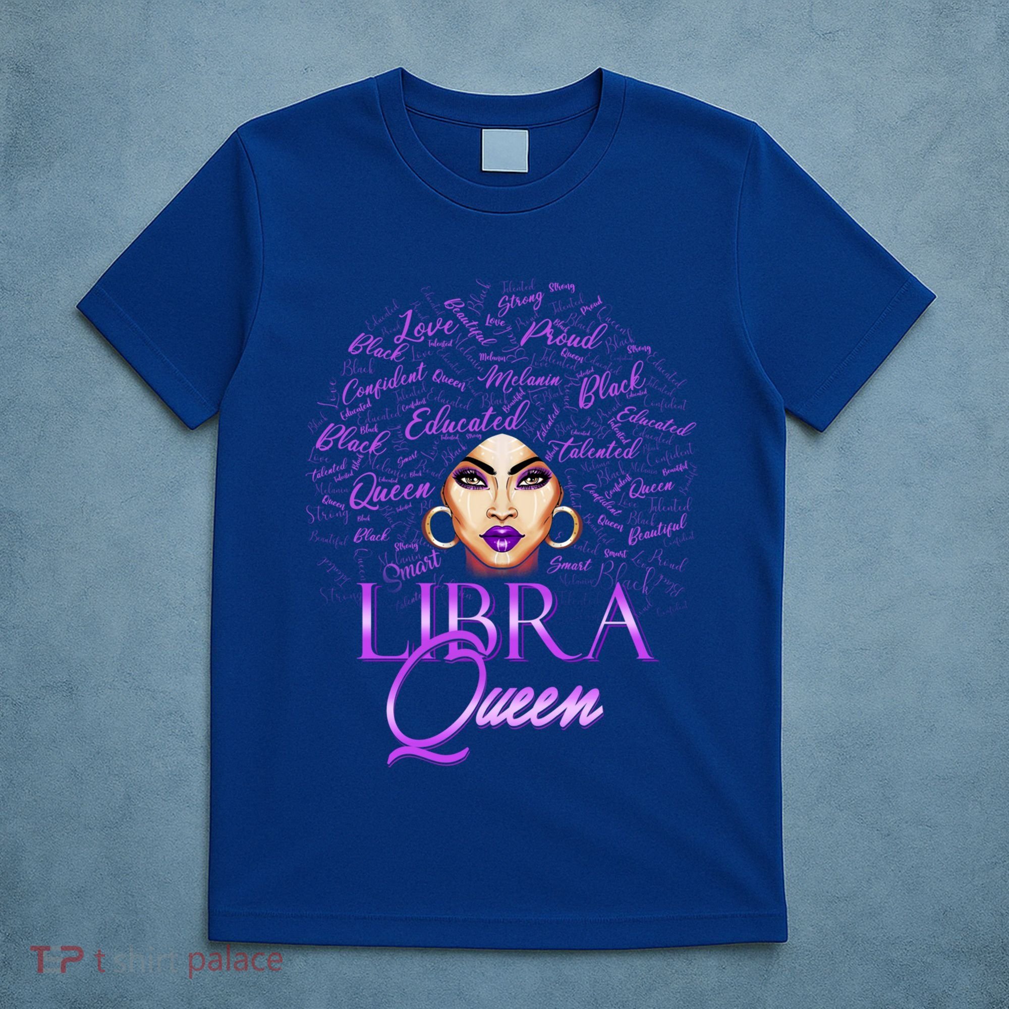 Purple Libra Queen Lady September Birthday Cute Gift T-Shirt