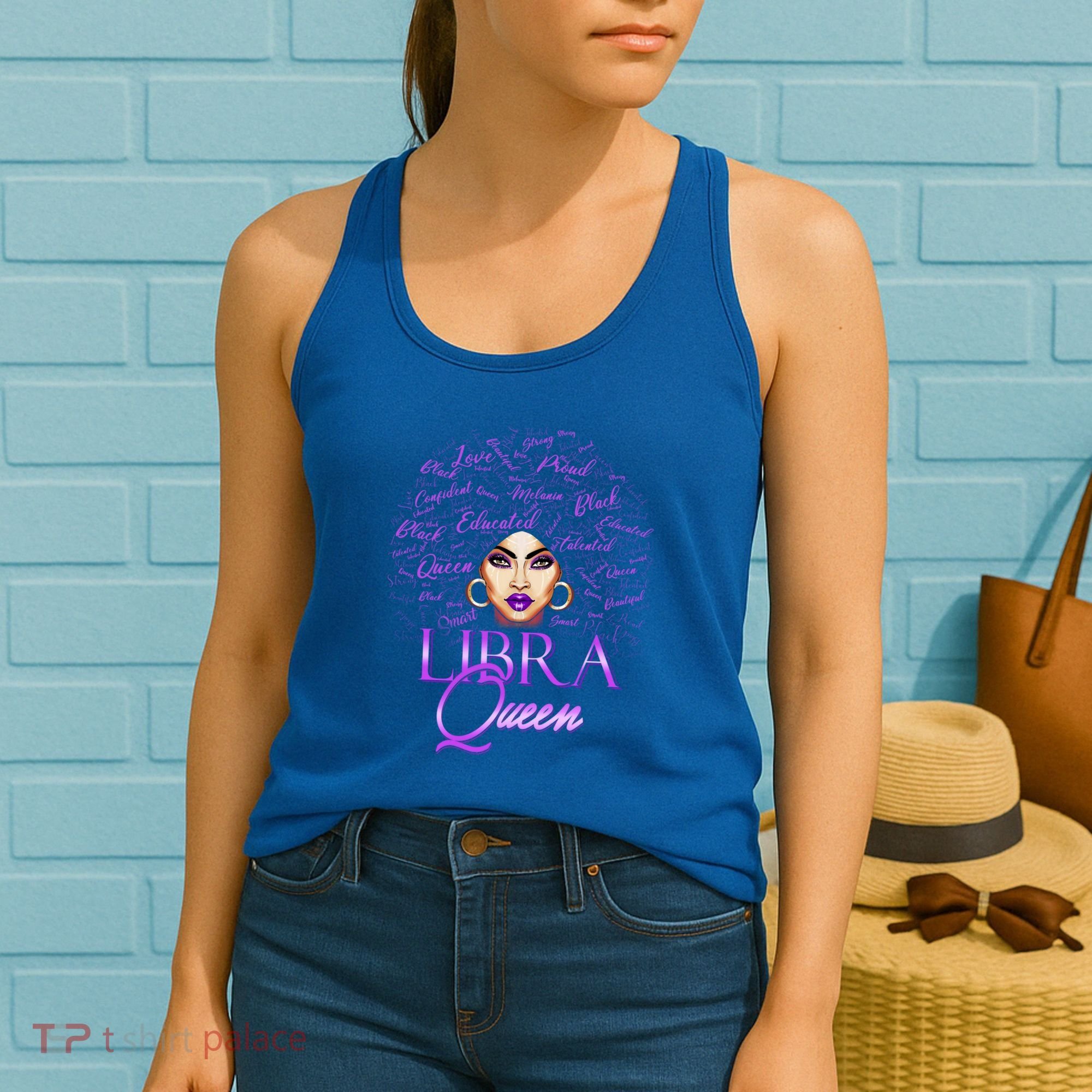 Purple Libra Queen Lady September Birthday Cute Gift Women's Tank Top