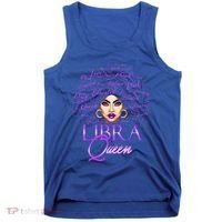 Purple Libra Queen Lady September Birthday Cute Gift Tank Top thumb 0