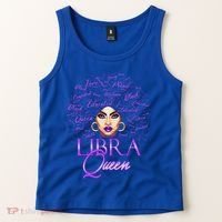 Purple Libra Queen Lady September Birthday Cute Gift Tank Top thumb 2