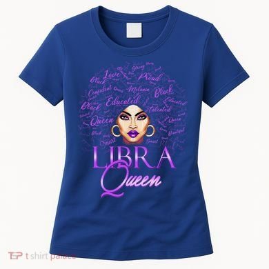 Purple Libra Queen Lady September Birthday Cute Gift Women's T-Shirt