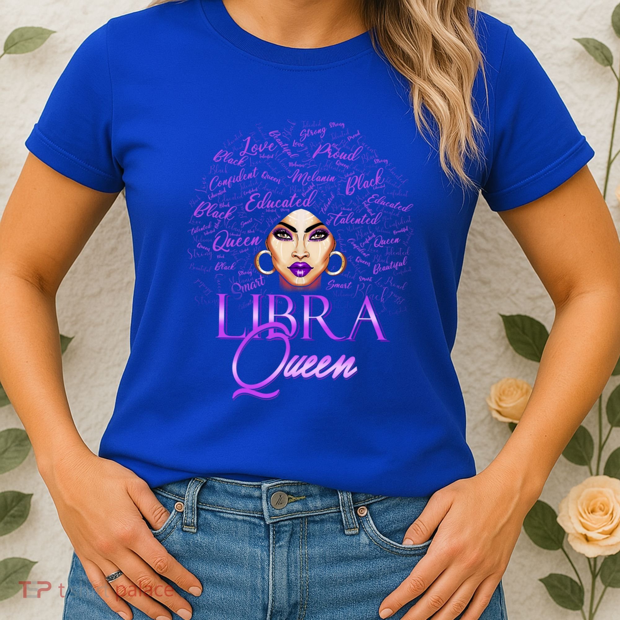 Purple Libra Queen Lady September Birthday Cute Gift Women's T-Shirt