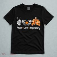Peace Love Respiratory Therapist Skeleton Halloween Costume T-Shirt thumb 5