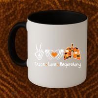 Peace Love Respiratory Therapist Skeleton Halloween Costume Coffee Mug thumb 2