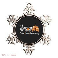 Peace Love Respiratory Therapist Skeleton Halloween Costume Ornament thumb 0