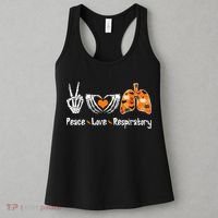Peace Love Respiratory Therapist Skeleton Halloween Costume Women's Tank Top thumb 3