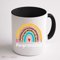 Paraprofessional Leopard Rainbow Back To School Paraeducator Cute Gift Coffee Mug thumb 1