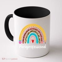 Paraprofessional Leopard Rainbow Back To School Paraeducator Cute Gift Coffee Mug thumb 0