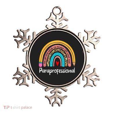 Paraprofessional Leopard Rainbow Back To School Paraeducator Cute Gift Ornament