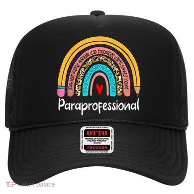 Paraprofessional Leopard Rainbow Back To School Paraeducator Cute Gift Hat