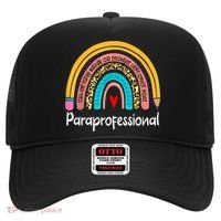 Paraprofessional Leopard Rainbow Back To School Paraeducator Cute Gift Hat thumb 0