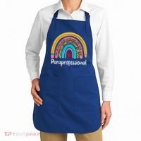 Paraprofessional Leopard Rainbow Back To School Paraeducator Cute Gift Apron thumb 2