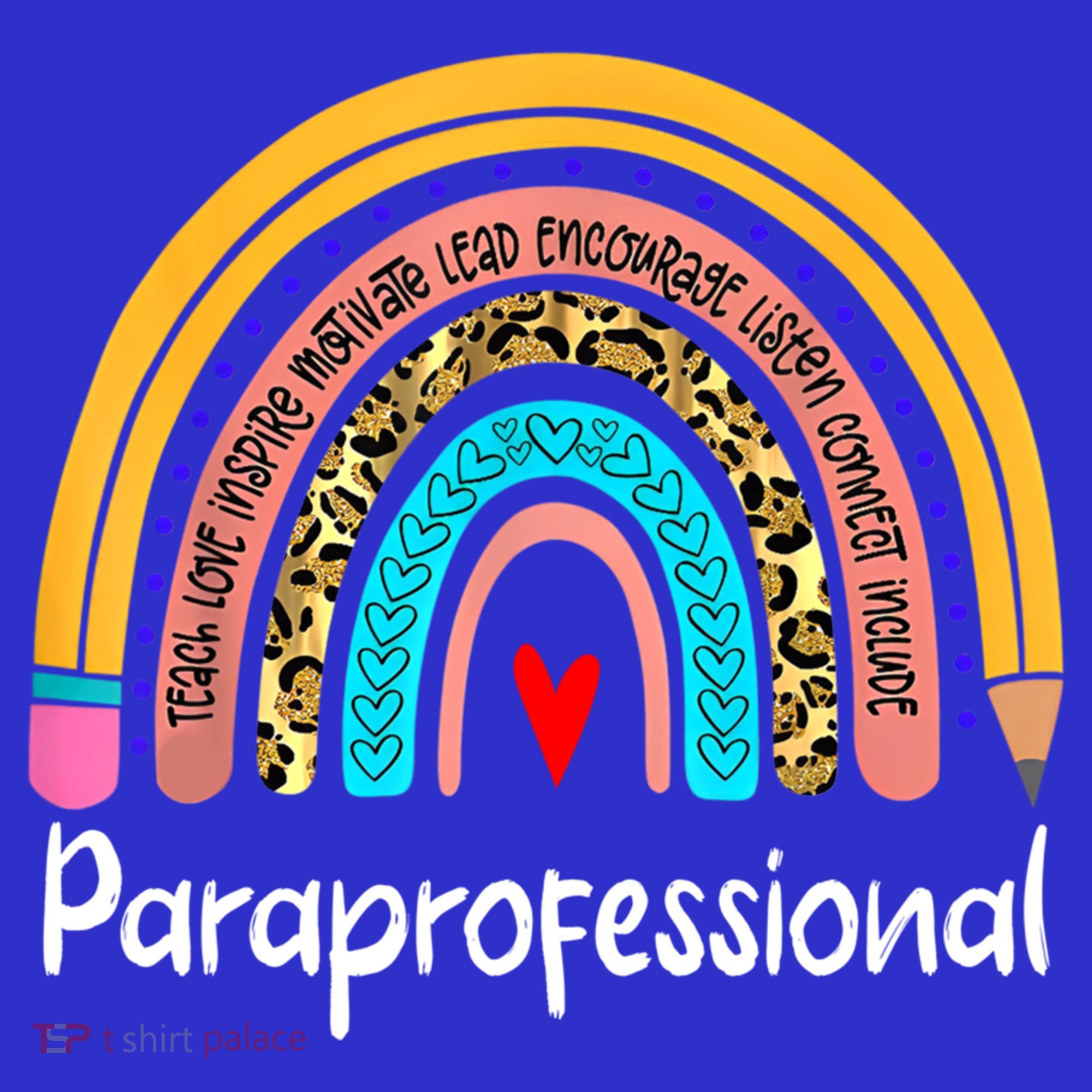 Paraprofessional Leopard Rainbow Back To School Paraeducator Cute Gift Toddler Hoodie