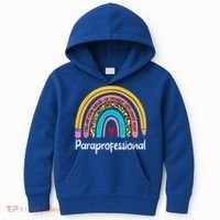 Paraprofessional Leopard Rainbow Back To School Paraeducator Cute Gift Kids Hoodie thumb 0