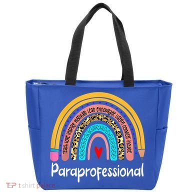 Paraprofessional Leopard Rainbow Back To School Paraeducator Cute Gift Tote Bag